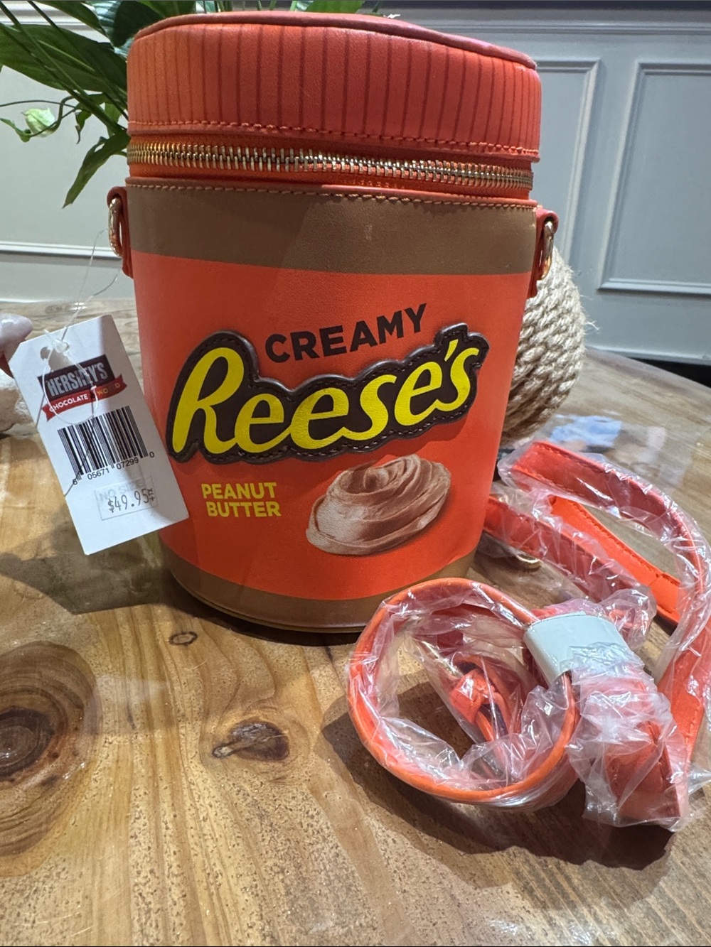 Reese's Creamy Peanut Butter Novelty Crossbody Bag - Bright Orange